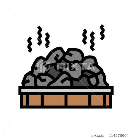 rocks sauna color icon vector illustration rocks sauna color icon vector illustration 114370004