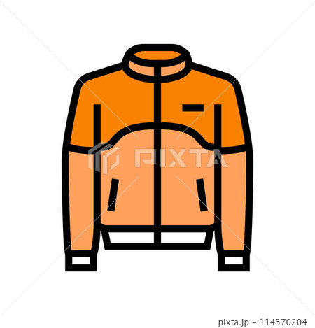 track jacket clothing color icon vector illustration 114370204
