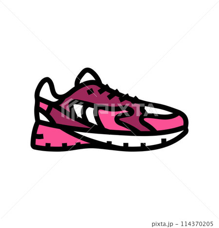 sneakers clothing color icon vector illustration sneakers clothing color icon vector illustration 114370205