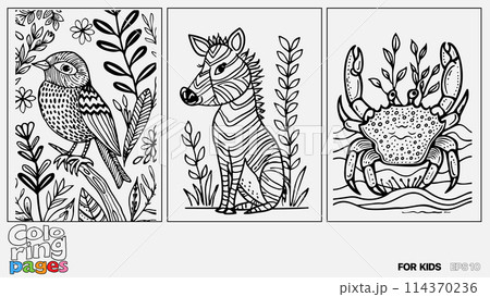 A set of six cat coloring pages for kids. The pages feature different types of animals and are designed for children to color. Kindle. POD. A set of six cat coloring pages for kids. The pages feature different types of animals and are designed for children to color. Kindle. POD. 114370236