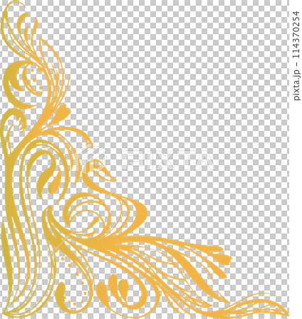 豪華でゴシック・ビンテージアートのコーナー装飾イラスト 114370254