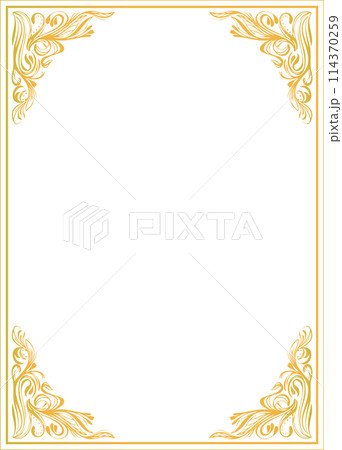 豪華なカリグラフィー四角フレーム 114370259