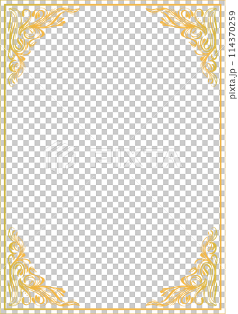 豪華なカリグラフィー四角フレーム 114370259