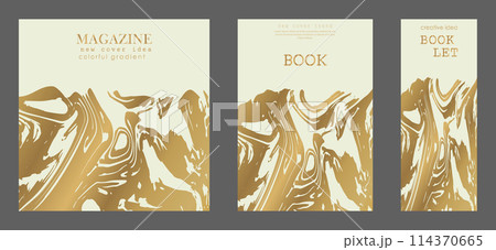 Premium cover design. The cover page for a book, a catalog magazine. Banner, poster and brochure template 114370665