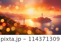 ゴールデンアワーの明石海峡 114371309