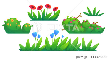 Green grass borders set Green grass borders set 114373658