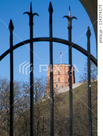 Gediminas castle through the gates 114374173