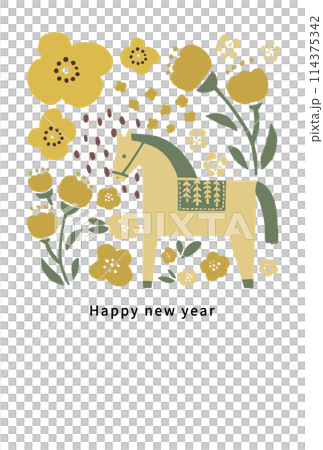 2026年新年賀卡模板 114375342