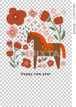 2026年新年賀卡模板 114375360