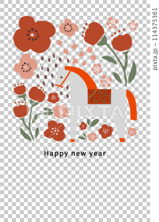 2026年新年賀卡模板 114375361