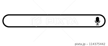 音声検索バー、マイクと検索ボックスのアイコン 114375442