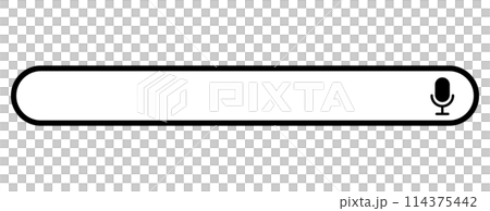 音声検索バー、マイクと検索ボックスのアイコン 114375442