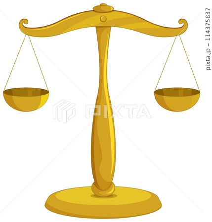 Golden Balance Scale of Justice 114375837