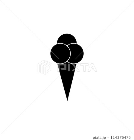 Ice Cream Cone Flat Vector Icon Ice Cream Cone Flat Vector Icon 114376476