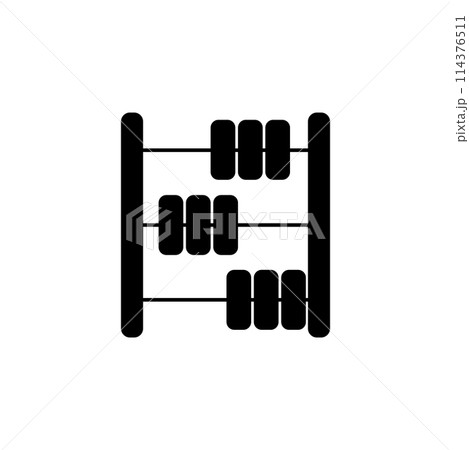 School Mathematics Abacus Flat Vector Icon 114376511