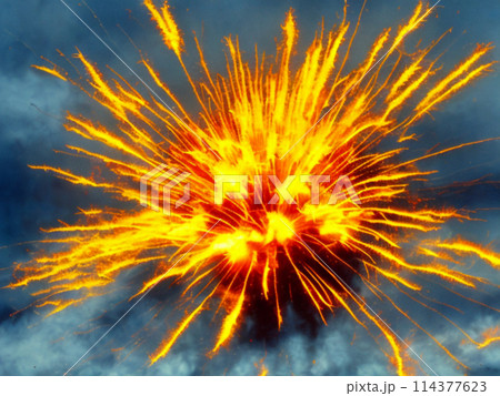 A thermonuclear weapon, fusion weapon or hydrogen bomb H bomb. Radiation pressure exerted by the large quantity of X-ray photons. Nuclear war. Explosion. Clouds of smoke and ash. Generated by AI 114377623