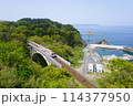 大沢橋梁を渡る三陸鉄道 114377950
