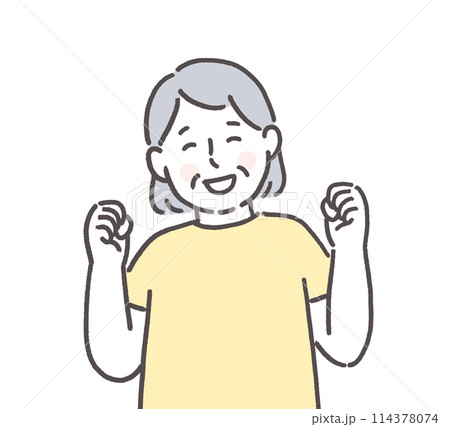 元気なシニア女性 114378074