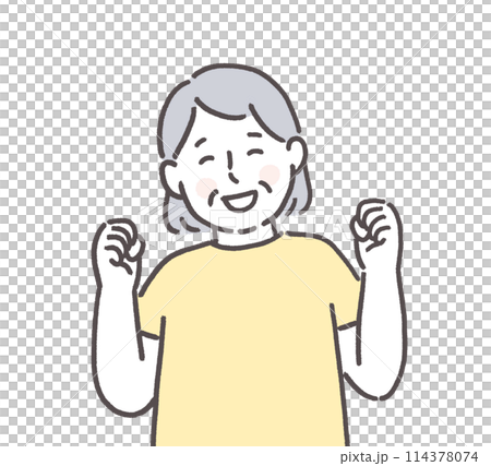 元気なシニア女性 114378074