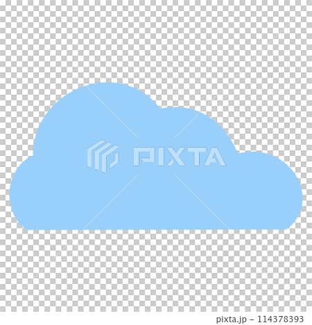 Blue Cloud Cartoon illustration Cloud Isolated Cloud Icon Simple Cloud Weather Element Season Element 114378393