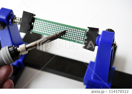 A printed circuit board for trace elements. Radio electronics. A holder for printed circuit boards. A printed circuit board for trace elements. Radio electronics. A holder for printed circuit boards. 114378522