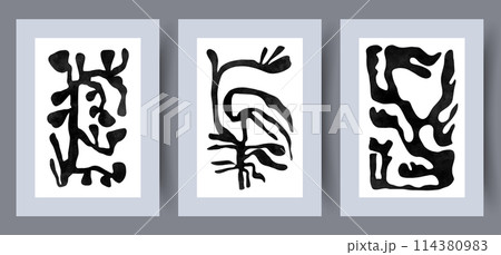 Abstract scribble experiment wall art print 114380983