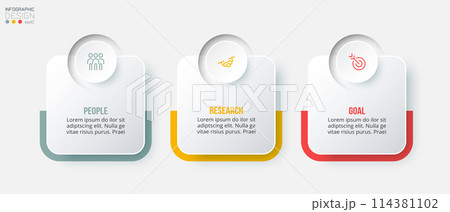 Business concept infographic template with option. 114381102