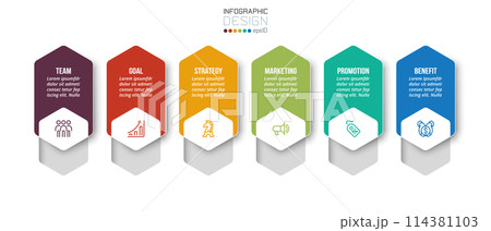 Business concept infographic template with option. 114381103