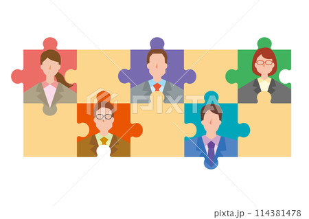 ビジネスチームのイメージイラスト ビジネスチームのイメージイラスト 114381478