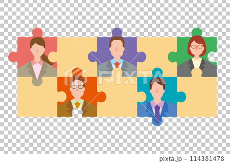 ビジネスチームのイメージイラスト ビジネスチームのイメージイラスト 114381478
