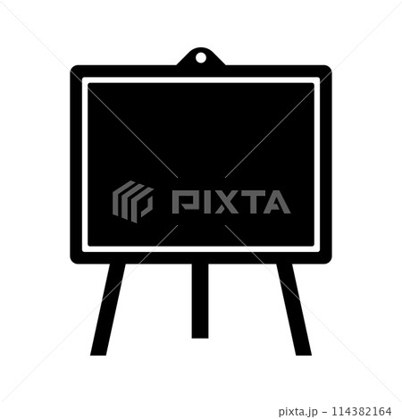 Whiteboard icon. Analytics presentation board. Vector illustration. Whiteboard icon. Analytics presentation board. Vector illustration. 114382164