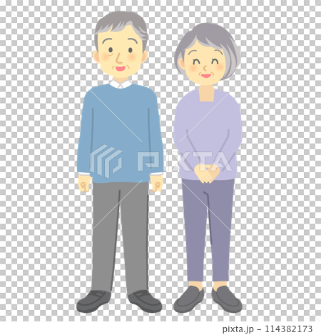 男女情侶、老年情侶、高級伴侶(正面/全身) 男女情侶、老年情侶、高級伴侶(正面/全身) 114382173