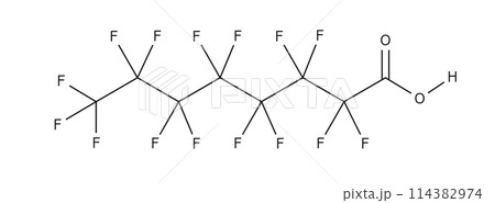 PFOA｜ペルフルオロオクタン酸｜構造 114382974
