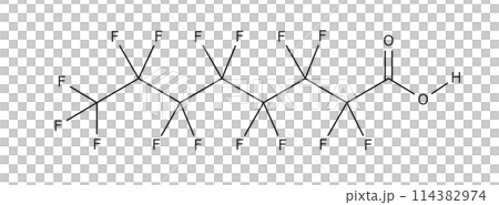 PFOA｜ペルフルオロオクタン酸｜構造 114382974