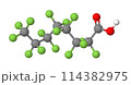 PFOA｜ペルフルオロオクタン酸｜3D構造 114382975