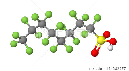 PFOS|ペルフルオロオクタンスルホン酸|3D構造 PFOS|ペルフルオロオクタンスルホン酸|3D構造 114382977