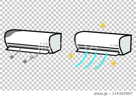 乾淨和骯髒的空調插圖集 114383007