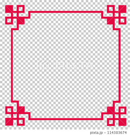 紅色中國風裝飾邊框 114383674