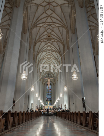 Symphony Orchestra concert in Frauenkirche or Cathedral Church of Our Lady. Symphony Orchestra concert in Frauenkirche or Cathedral Church of Our Lady. 114385207
