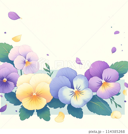 パンジー / メッセージカード 114385268