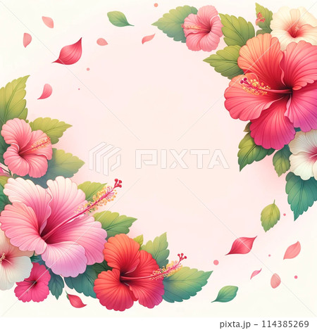 ハイビスカス/ メッセージカード ハイビスカス/ メッセージカード 114385269