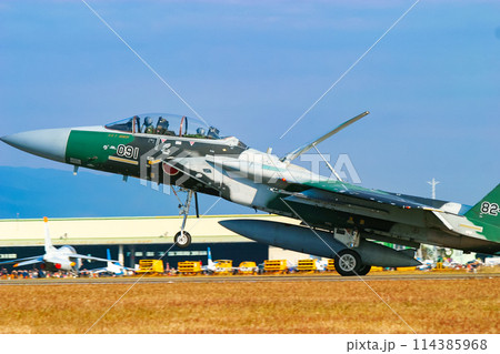 着陸する航空自衛隊戦闘機 F-15DJ 114385968