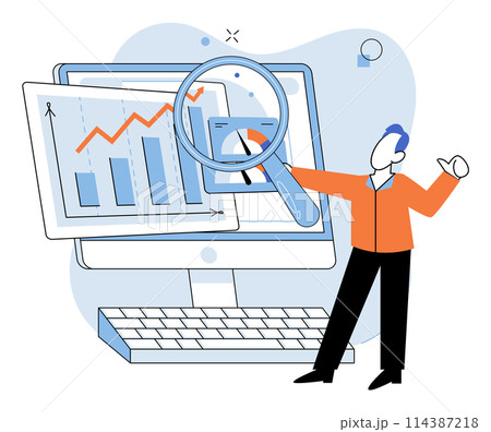 Market research. Vector illustration. Market research provides valuable information for understanding consumer needs and preferences Technology-driven market research tools enhance data collection Market research. Vector illustration. Market research provides valuable information for understanding consumer needs and preferences Technology-driven market research tools enhance data collection 114387218
