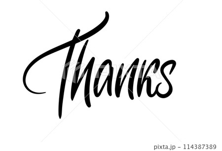 Thanks Brushpen Lettering 114387389