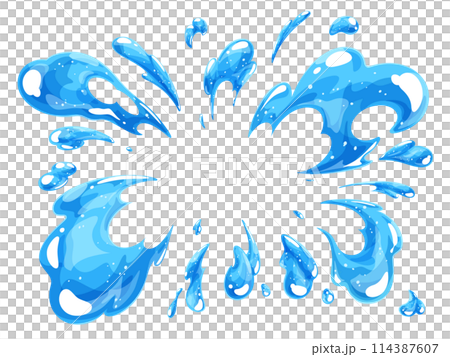 Water explosion effect 114387607