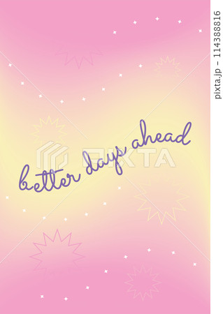 Colorful gradient background with motivational text Vector 114388816