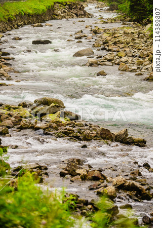 River stream in mountains, Norway. River stream in mountains, Norway. 114389807