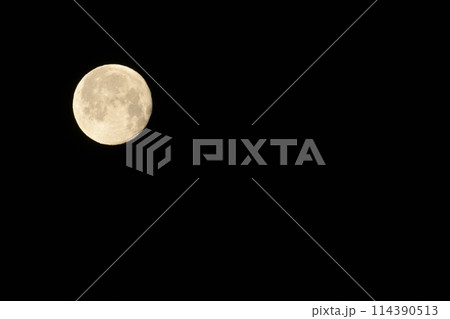 弥生三月、十六夜の月。春の月 114390513