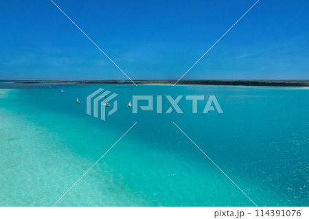 Bacalar seven colors lagoon in Quintana Roo Bacalar seven colors lagoon in Quintana Roo 114391076