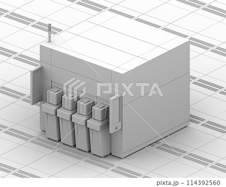半導体製造用エッチング洗浄装置のクレイレンダリングイメージ 114392560